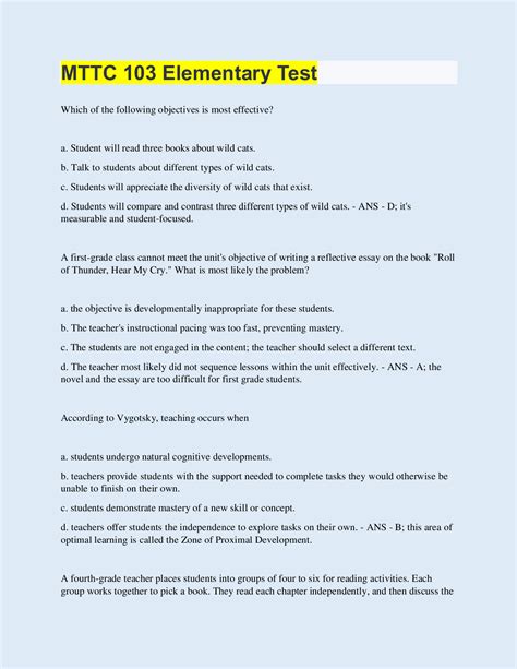 mttc subject area tests